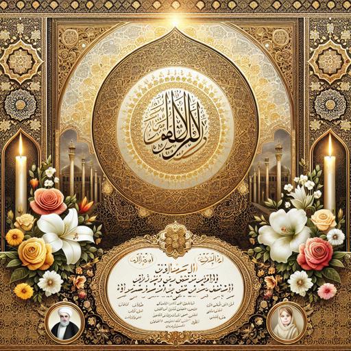 اعلامیه ترحیم برای عمو بزرگ خانواده؛ طراحی شیک و سنتی