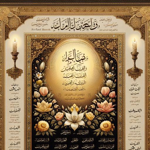 استفاده از پس‌زمینه‌های ساده یا طرح‌دار در اعلامیه ترحیم