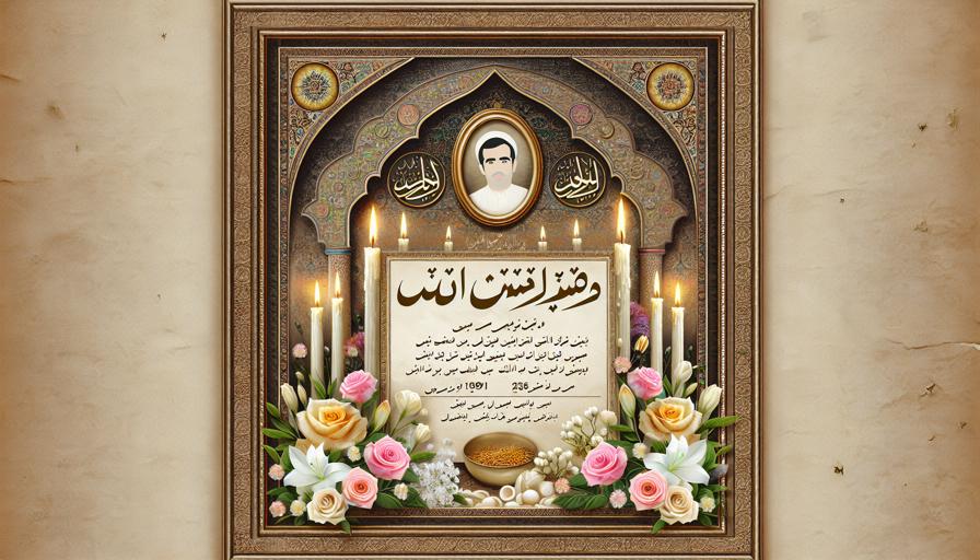 آگهی فوت قابل استفاده برای چاپ و فضای دیجیتال