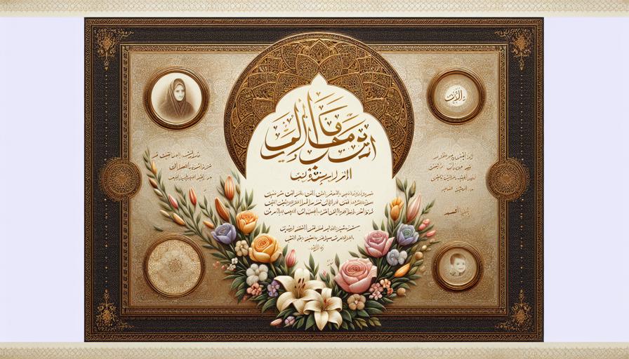 استفاده از خطوط خوشنویسی در عنوان آگهی فوت