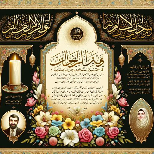نقش رنگ‌های طلایی و کرم در طراحی آگهی فوت