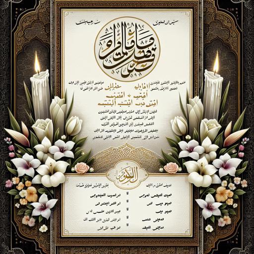 ساخت آنلاین طرح ترحیم کلاسیک؛ ساده و بسیار شیک