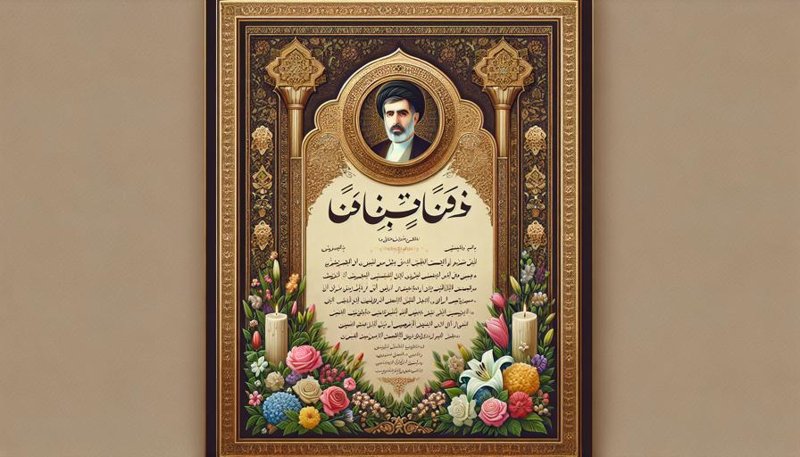 تأثیر نظم بصری در اعلامیه ترحیم بر ذهن مخاطب