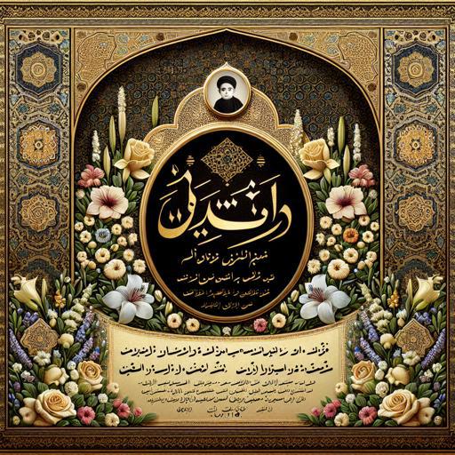 اعلامیه ترحیم آنلاین سیاه و سفید؛ دانلود فوری طرح ساده