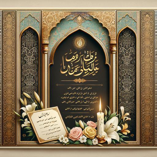 ایده‌هایی برای طراحی اعلامیه ترحیم همراه با شعر فارسی