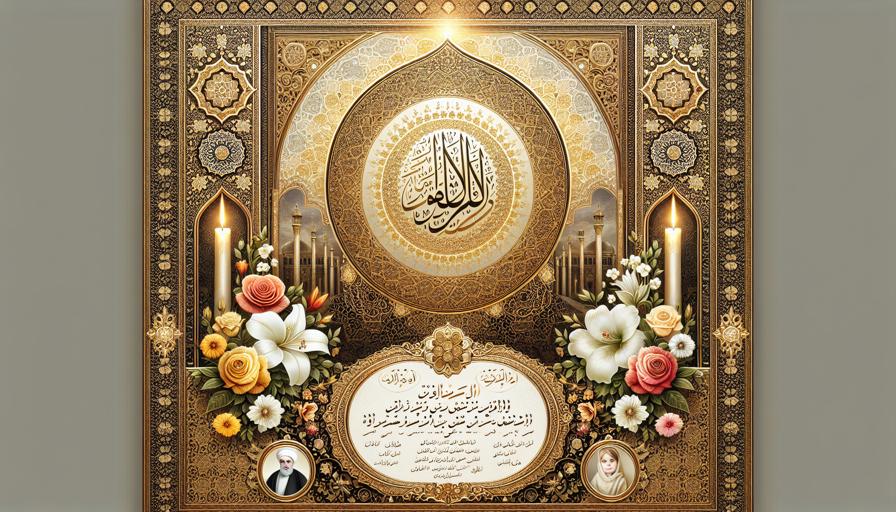 اعلامیه ترحیم برای عمو بزرگ خانواده؛ طراحی شیک و سنتی