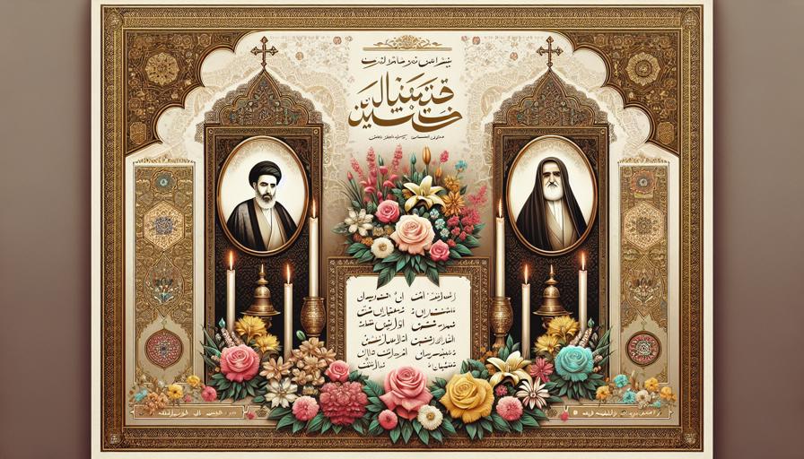 ایده‌هایی برای ترکیب متن فارسی و عربی در آگهی فوت