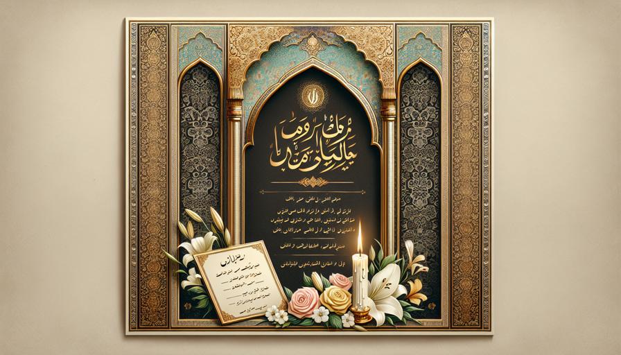 ایده‌هایی برای طراحی اعلامیه ترحیم همراه با شعر فارسی