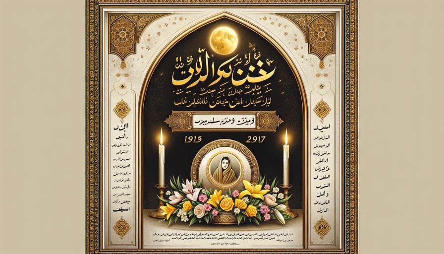 طراحی آنلاین آگهی فوت با امکان آپلود چند عکس