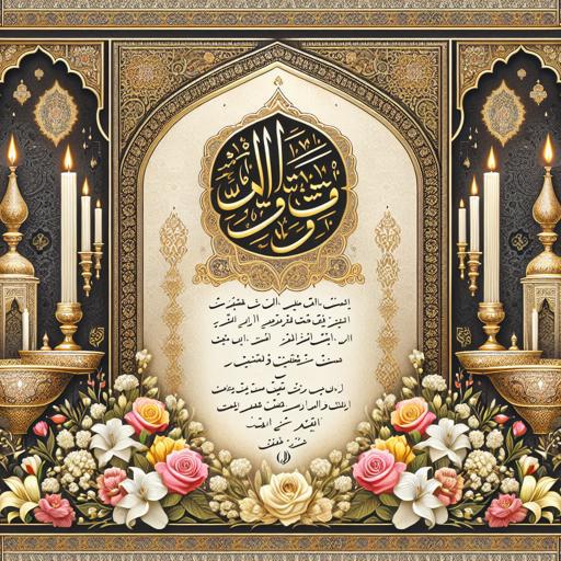 ساخت آنلاین اعلامیه ترحیم با قاب طلایی؛ مناسب چاپ رنگی