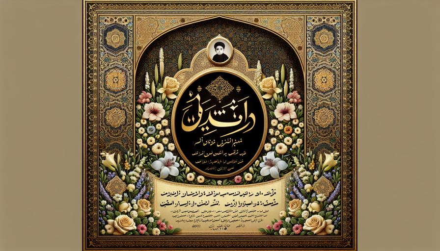 اعلامیه ترحیم آنلاین سیاه و سفید؛ دانلود فوری طرح ساده