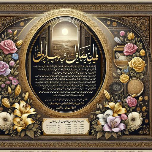 استفاده از اشعار کوتاه فارسی در آگهی فوت