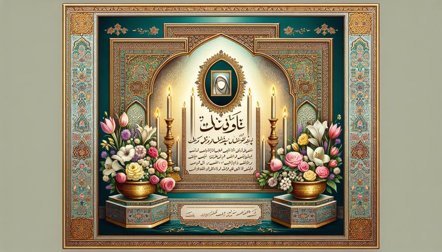استفاده از اشعار معروف فارسی در اعلامیه ترحیم